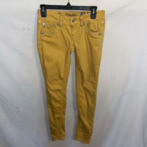 Miss Me Women’s Skinny Jeans Size 26x31 Yellow Streetwear Going Out Party